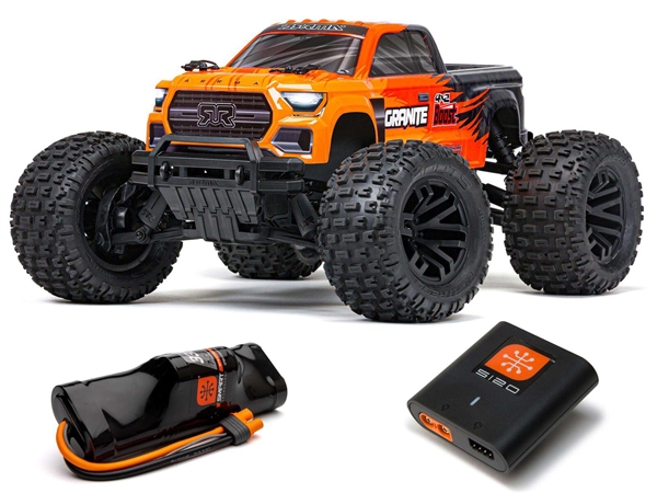 Granite Boost 4X2 550 Mega 1/10 2WD MT Orange w/Batt Chg