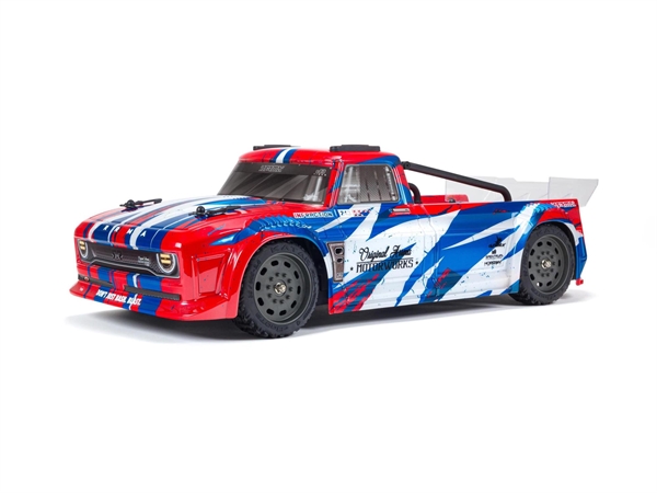 INFRACTION 4X4 1/8 MEGA Resto-Mod Truck RTR Int, Red/Blue