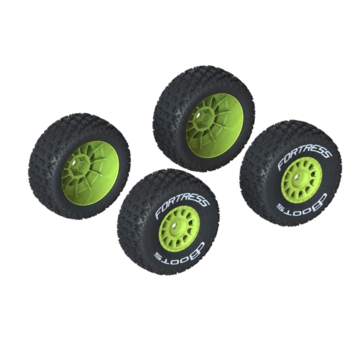 dBoots FORTRESS Tire Set Glued Yellow 2 Pairs