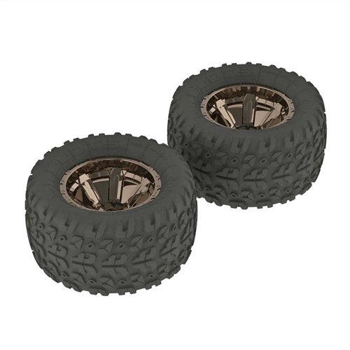 Copperhead MT Tire/Wheel GLU Blk/Chrm (2)