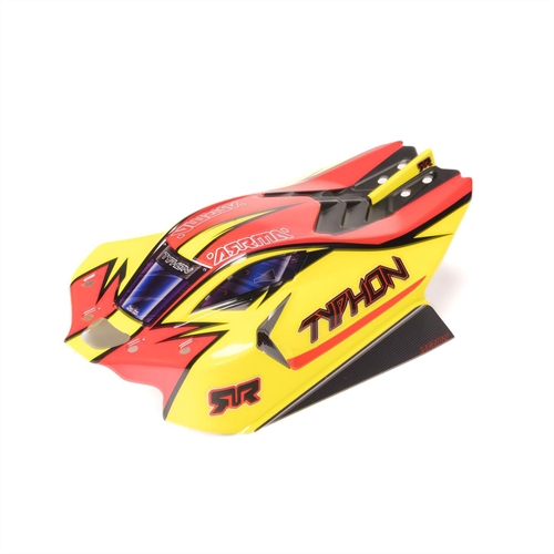 1/8 Clipless Painted Decaled Body, Yellow/Red: TYPHON 4X4