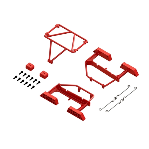 Desert Truck Body Roll Cage Set Red GROM