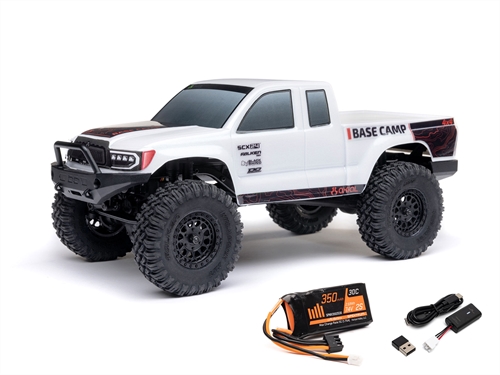 124 SCX24 Base Camp 4WD Rock Crawler RTR White