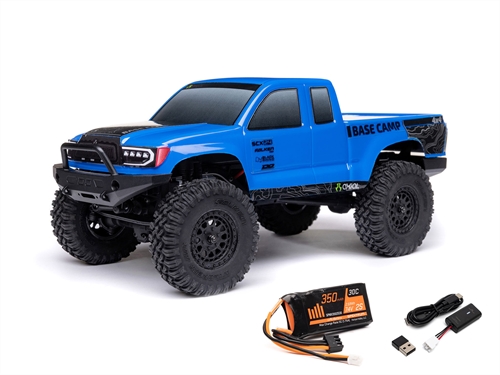 124 SCX24 Base Camp 4WD Rock Crawler RTR Blue