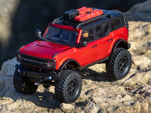 124 SCX24 2021 Ford Bronco 4WD Truck Brushed RTR Red