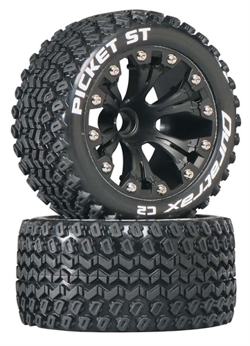 Picket ST 2.8" Truck 2WD Mounted Front C2 Black (2)