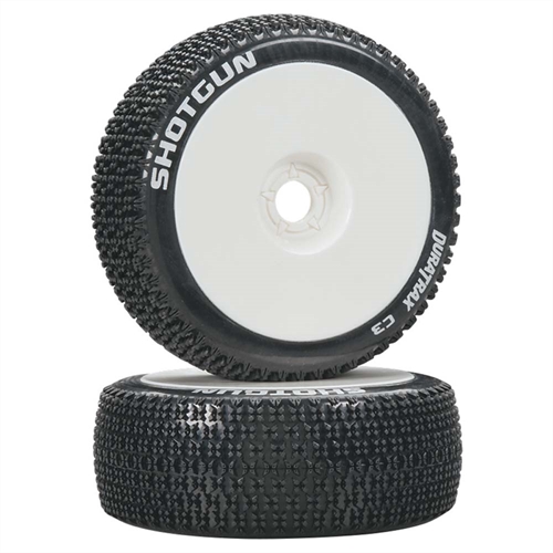 Shotgun 1/8 Buggy Tire C3 Mounted White (2)