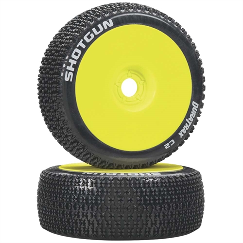 Shotgun 1/8 Buggy Tire C2 Mounted Yellow (2)