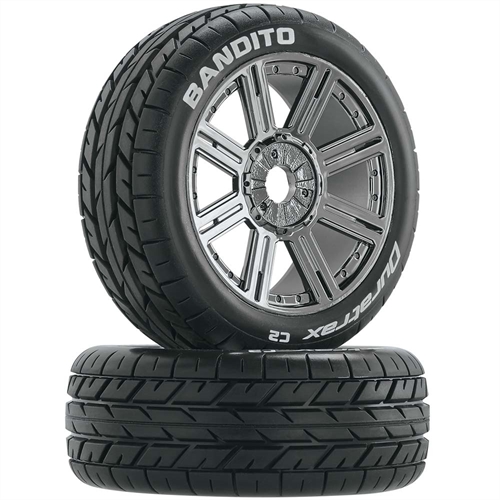 Bandito Buggy Tire C2 Mounted Spoke Black Chrome (2)