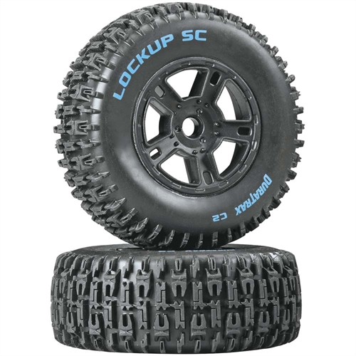 Lockup SC Tire C2 Mounted Black SC10 Front (2)
