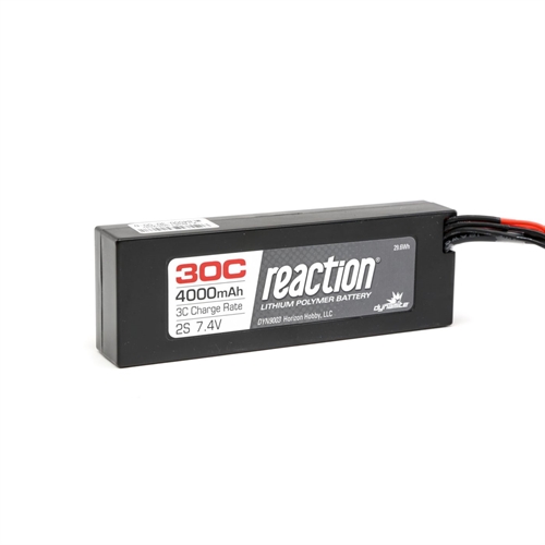 Reaction 7.4V 4000mAh 2S 30C LiPo Hard Case: EC3