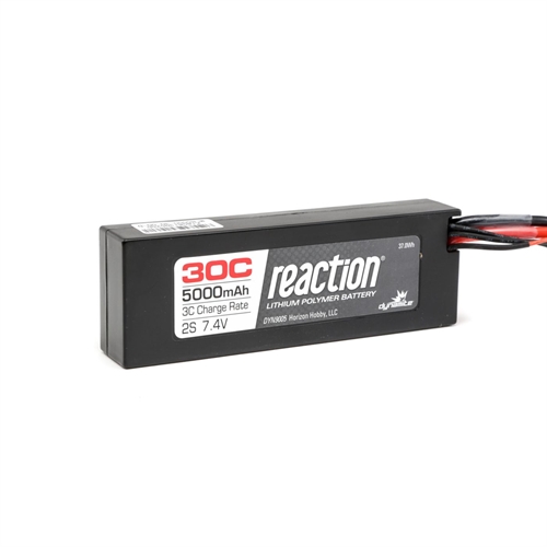 Reaction 7.4V 5000mAh 2S 30C LiPo Hard Case: Deans