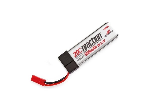Reaction 3.7V 500mAh 1S 20C LiPo: 120SR