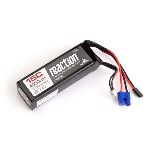 7.4V 4000mAh 2S 15C LiPo Receiver Pack: DBXL