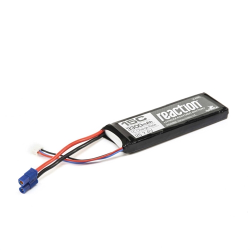 7.4V 3300mAh 2S15C LiPo Receiver Pack w/EC3