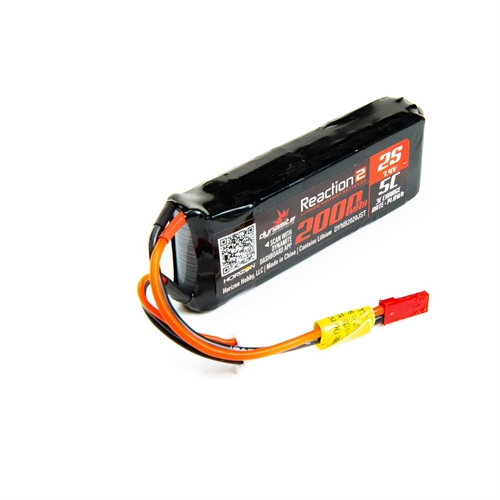 Reaction2 7.4V 2000mAh 2S 5CLiPo RxPck:XXL-2
