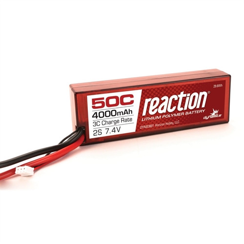 7.4V 4000mAh 2S 50C LiPo, Hardcase: EC3