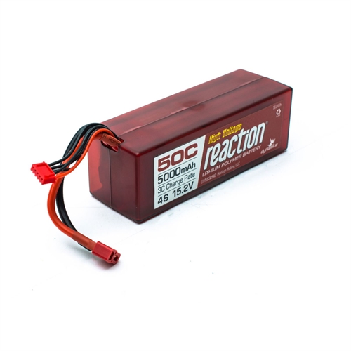 Reaction 15.2V HV 5000mAh 4S 50C LiPo Hardcase: Dean