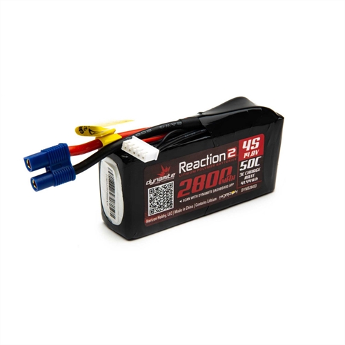 Reaction2 148V 2800mAh 4S 50C LiPo 96mm EC3