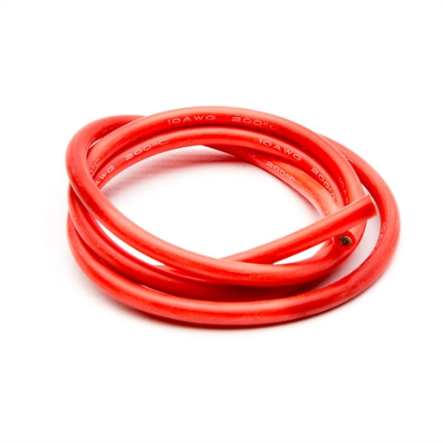 10AWG Silicone Wire 3', Red