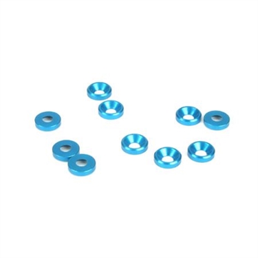 4mm Countersunk Washer, Blue (10)