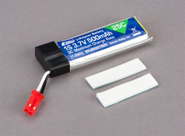 500mAh 1S 3.7V 25C LiPo Battery