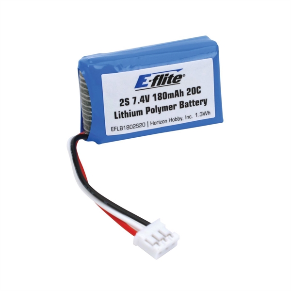 180mAh 2S 7.4V 20C LiPo, 26AWG