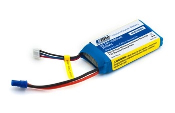 1300mAh 2S 7.4V 20C LiPo, 18AWG EC2