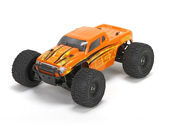Ruckus 4WD Monster Truck: Org/Yel 1:18 RTR INT