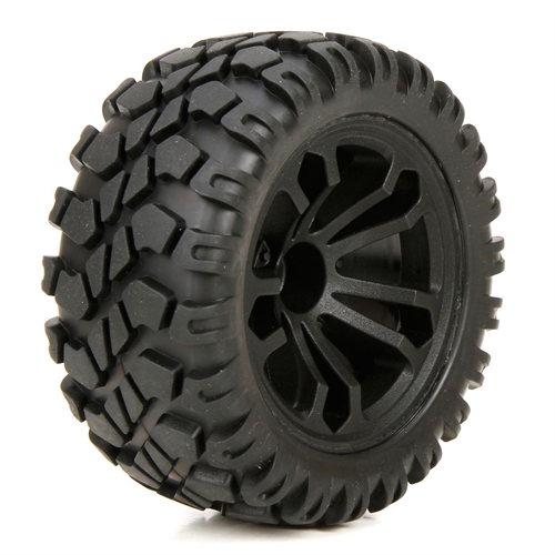 FR/R Wheel & Tire, Premount (2): 1:10 4wd Circuit