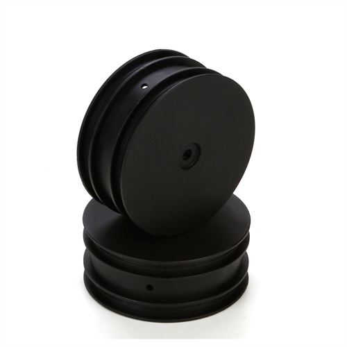 Front Wheel, Black (2): 1:10 2wd Boost