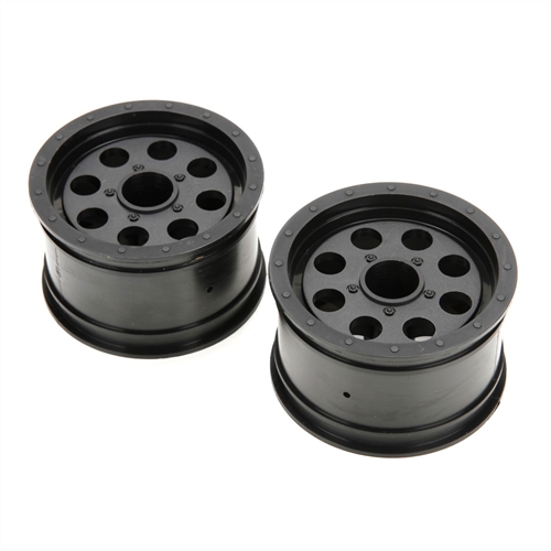 FR/R Wheel, Black (2): 1:10 2wd/4wd Ruckus