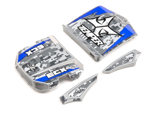 Body Set, Grey/Blue: 1:18 4WD Temper Gen 2