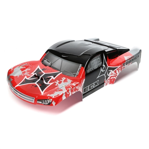 Body, Red/Silver: 1/10 2wd Torment