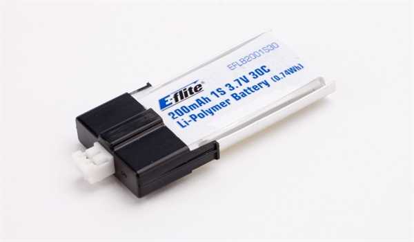 200mAh 1S 3.7V 30C LiPo Battery