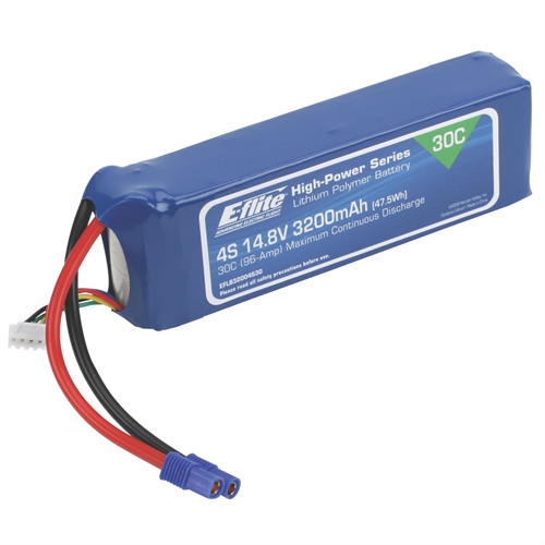 3200mAh 4S 148V 30C LiPo 12AWG EC3
