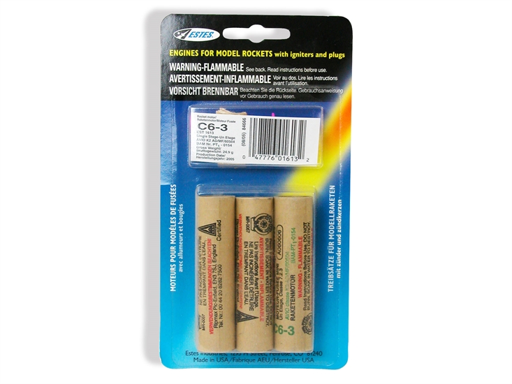 ESTES Rocket motors C63 (Pk3)