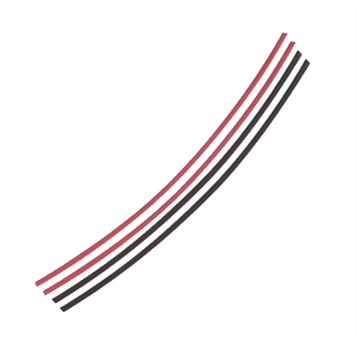 1.6mm  Heatshrink (150mm Length) Red And Black