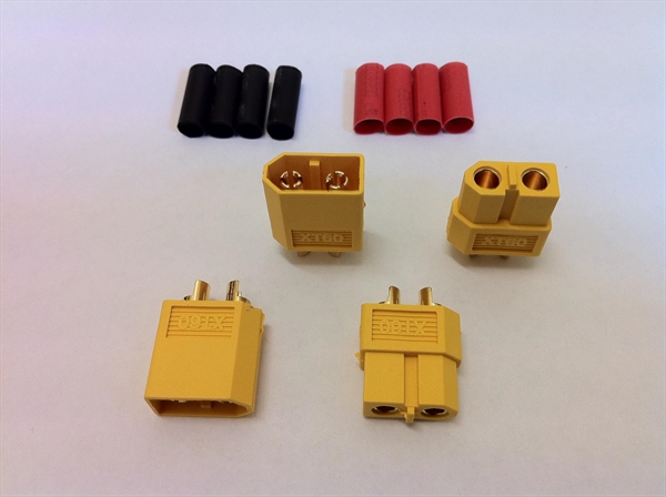 XT60 Connector Set w/HS 2 pairs