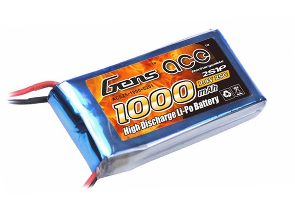 Li-Po 2S 7.4V 1000mAh 25C with T-Type