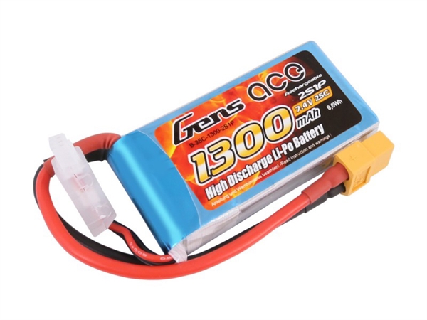 Li-Po 2S 7.4V 1300mAh 25C with XT60