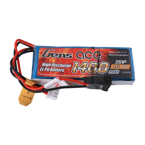 Li-Po 2S 7.4V 1400mAh RXC with JR