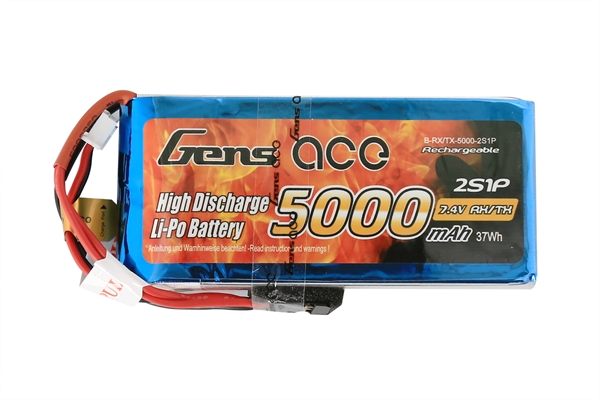 Li-Po 2S 7.4V 5000mAh RXC with Futaba