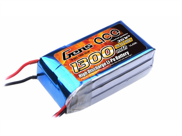 Li-Po 3S 11.1V 1300mAh 25C with T-Type