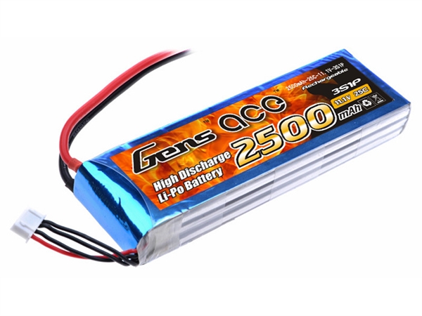 Li-Po 3S 11.1V 2500mAh 25C with T-Type