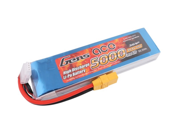 Li-Po 3S 7.4V 5000mAh 45C with XT90