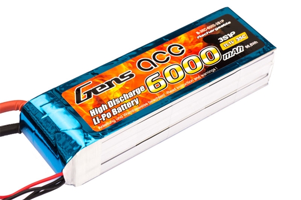 Li-Po 3S 11.1V 6000mAh 35C with EC5