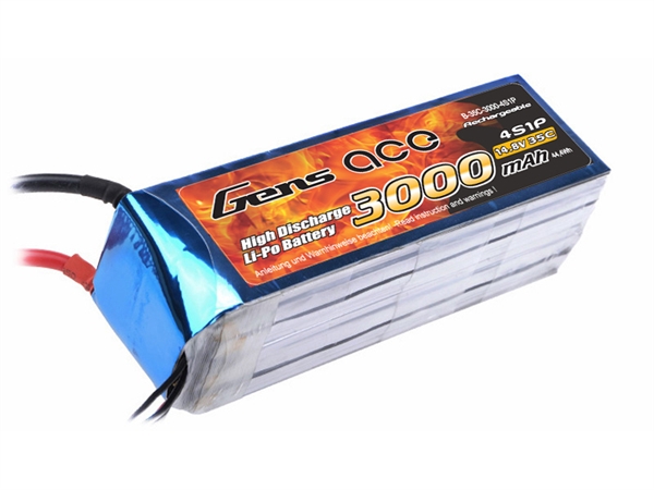 Li-Po 4S 14.8V 3000mAh 35C with T-Type