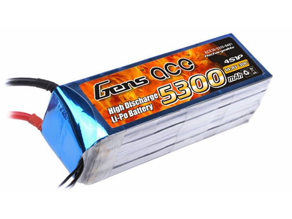 Li-Po 4S 14.8V 5300mAh 30C with no plug