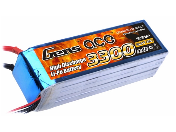 Li-Po 5S 18.5V 3300mAh 25C with T-Type